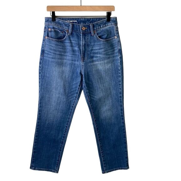 Talbots Flawless High-Waist Straight Leg Ankle Distressed Jeans Stretch - Picture 1 of 11